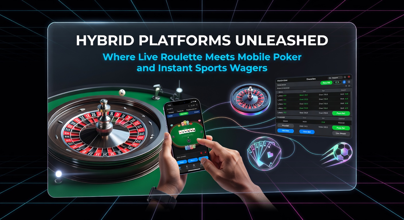 Smartphone-Bildschirm mit simultanem Live-Poker-Tisch, Roulette-Wheel und laufenden Sportwetten auf ein Fußballspiel